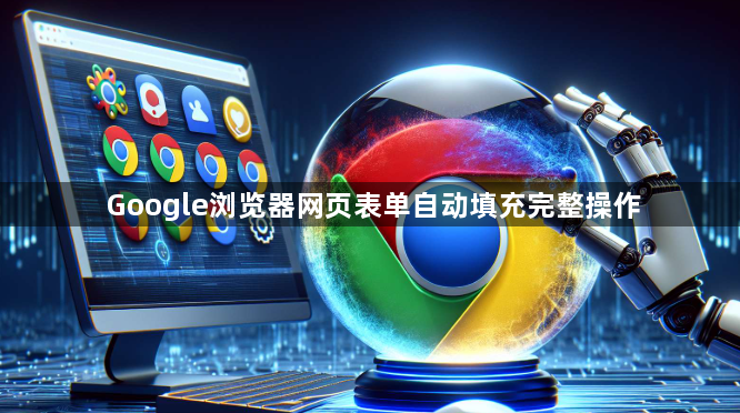 Google浏览器网页表单自动填充完整操作1
