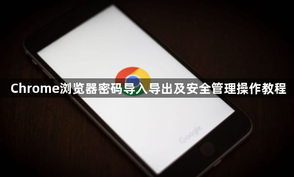 Chrome浏览器密码导入导出及安全管理操作教程1