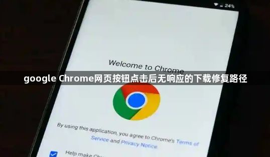 google Chrome网页按钮点击后无响应的下载修复路径1